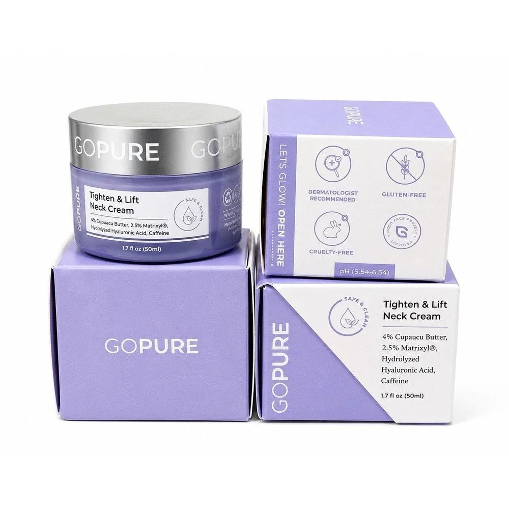goPure Tighten & Lift Neck Cream Firming Moisturizer 1.7 fl oz Gluten-Free